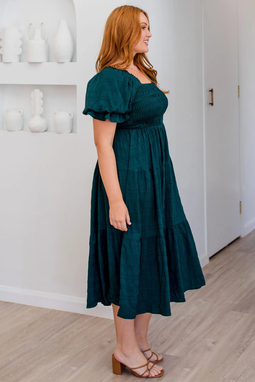 Farrah Midi Dress Emerald