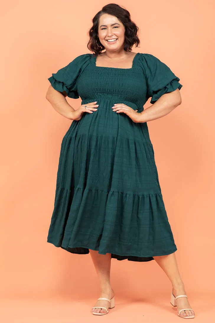 Farrah Midi Dress Emerald