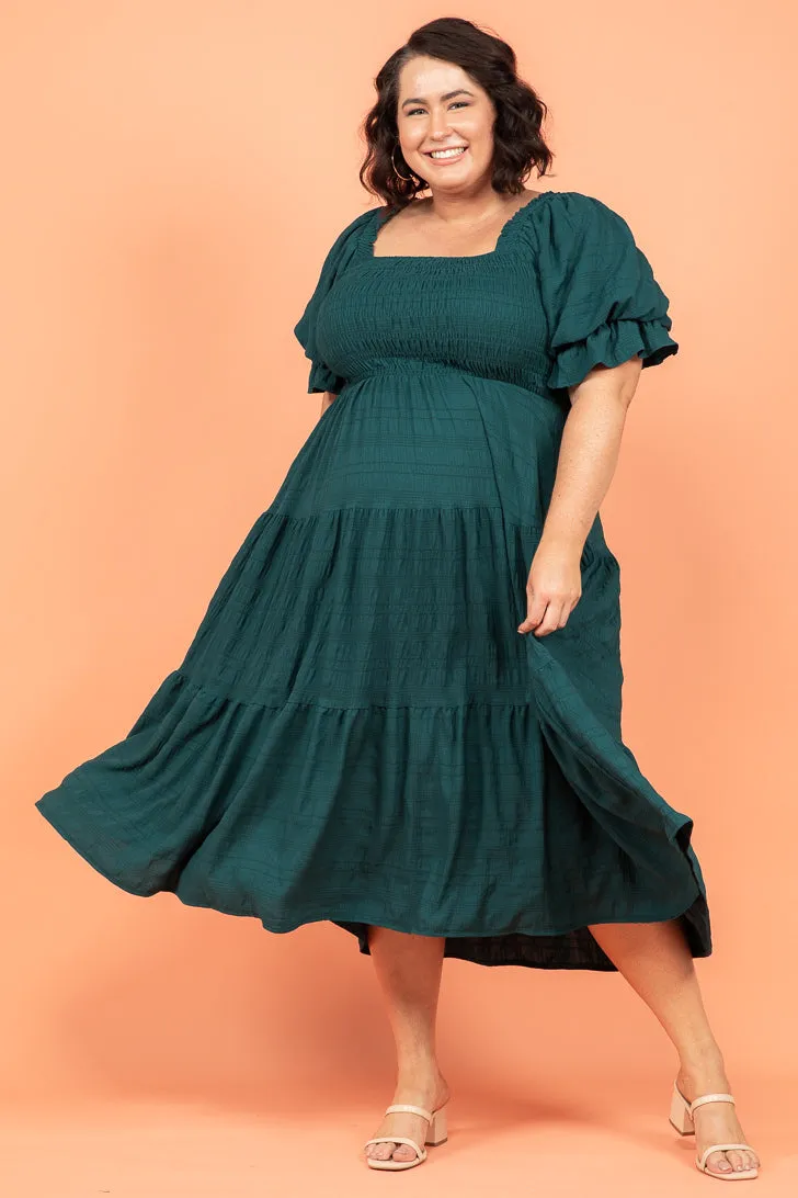 Farrah Midi Dress Emerald