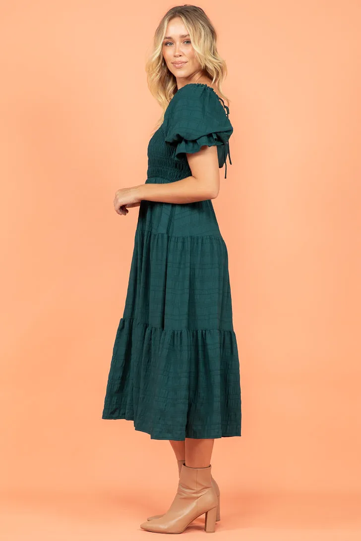 Farrah Midi Dress Emerald