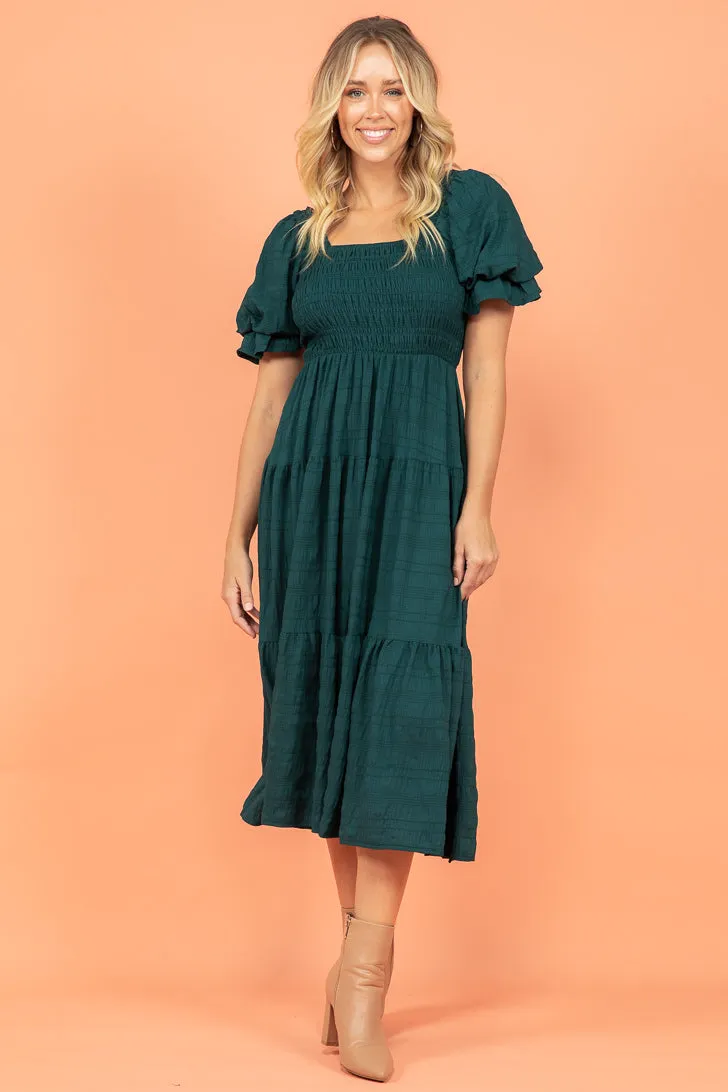 Farrah Midi Dress Emerald
