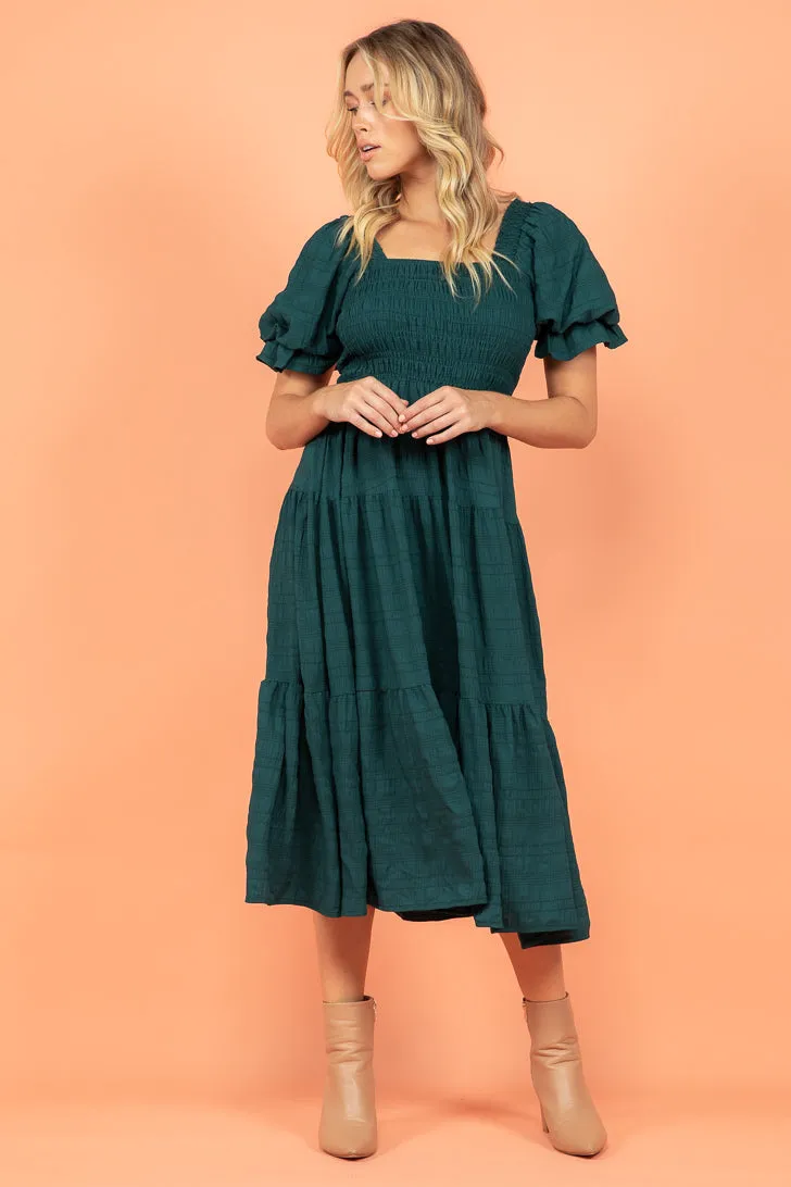 Farrah Midi Dress Emerald