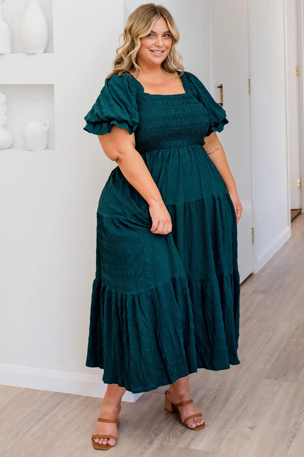 Farrah Midi Dress Emerald