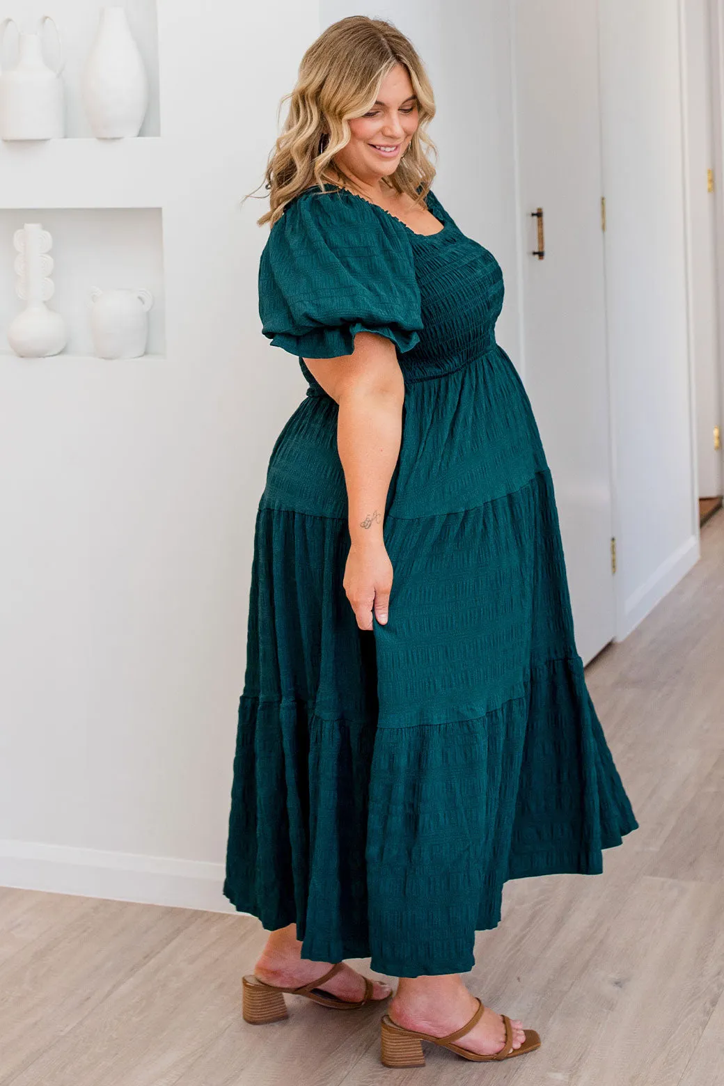 Farrah Midi Dress Emerald