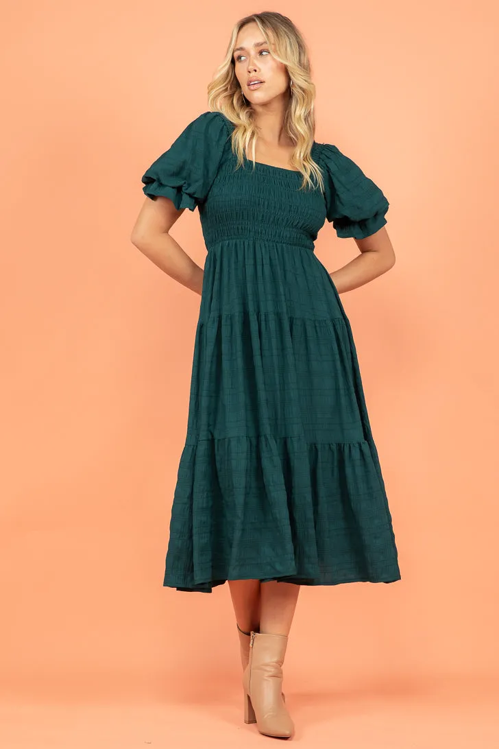 Farrah Midi Dress Emerald