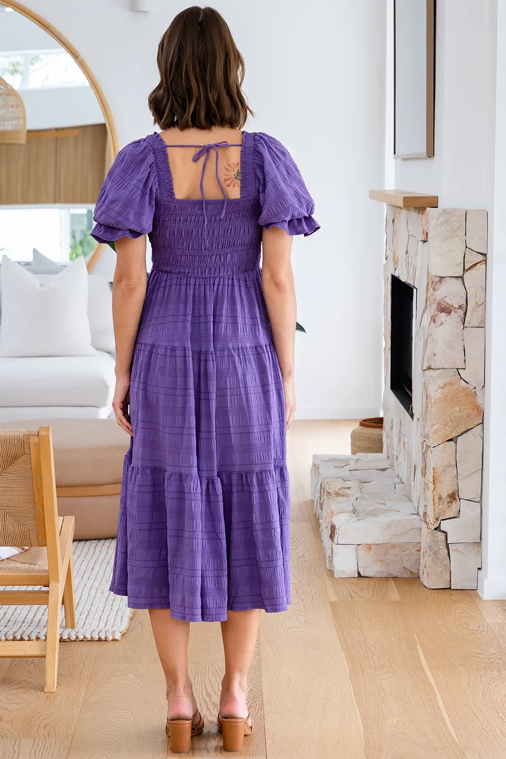 Farrah Midi Dress Grape