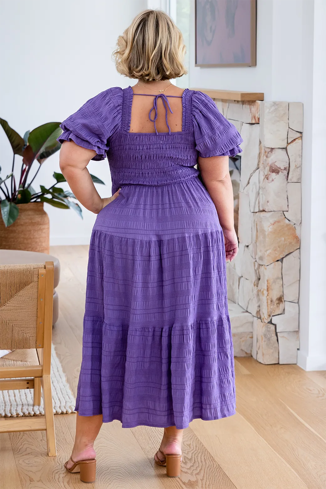 Farrah Midi Dress Grape