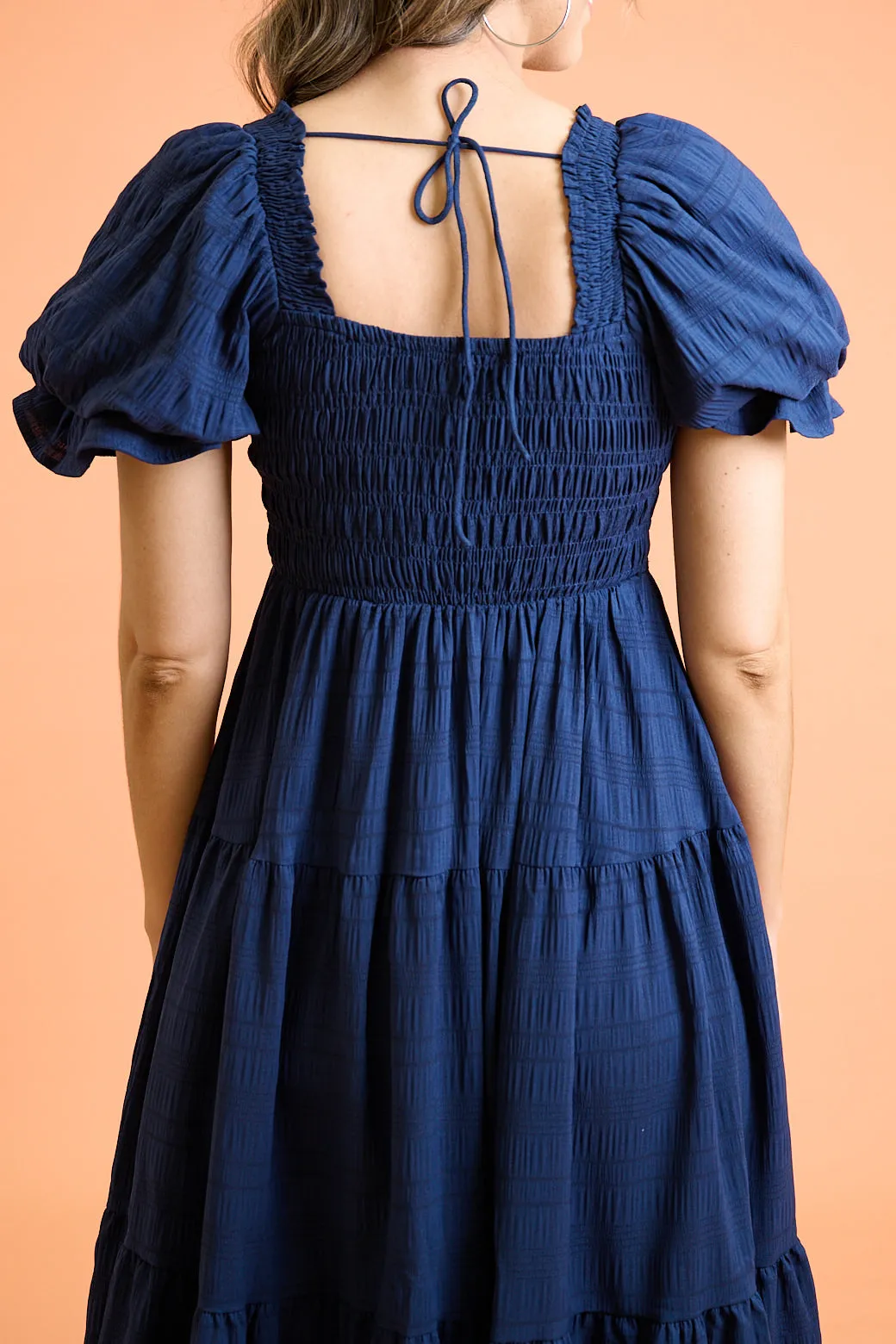 Farrah Midi Dress Navy