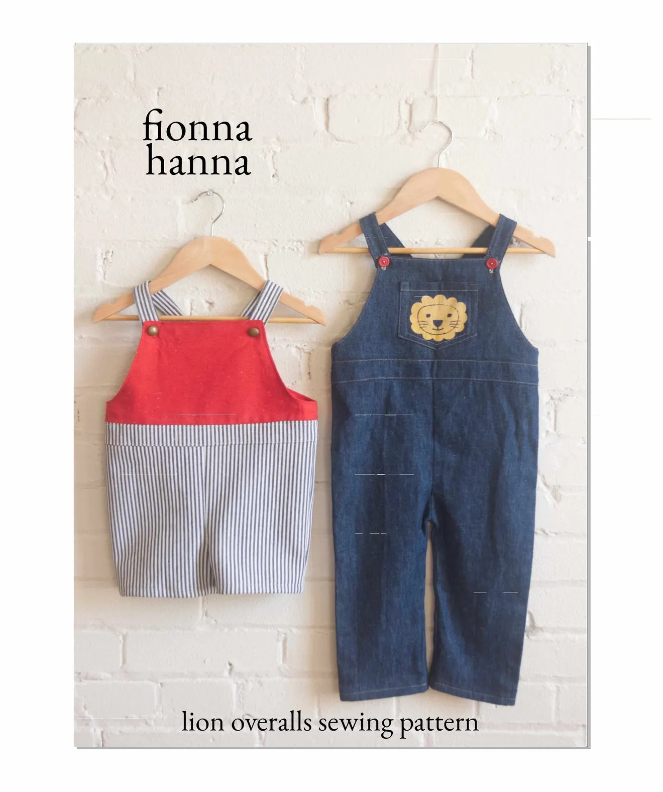 Fionna Hanna Lion Overall  Pattern, little kids sizes 1-6