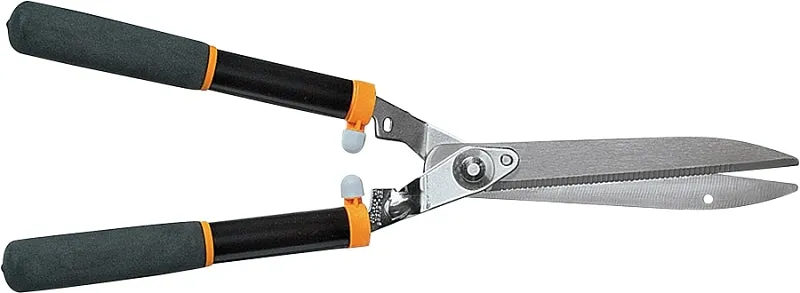 Fiskars 391814-1001 Hedge Shear, Serrated Blade, 10 in L Blade, Carbon Steel Blade, Steel Handle, Non-Slip Grip Handle :EA: QUANTITY: 1