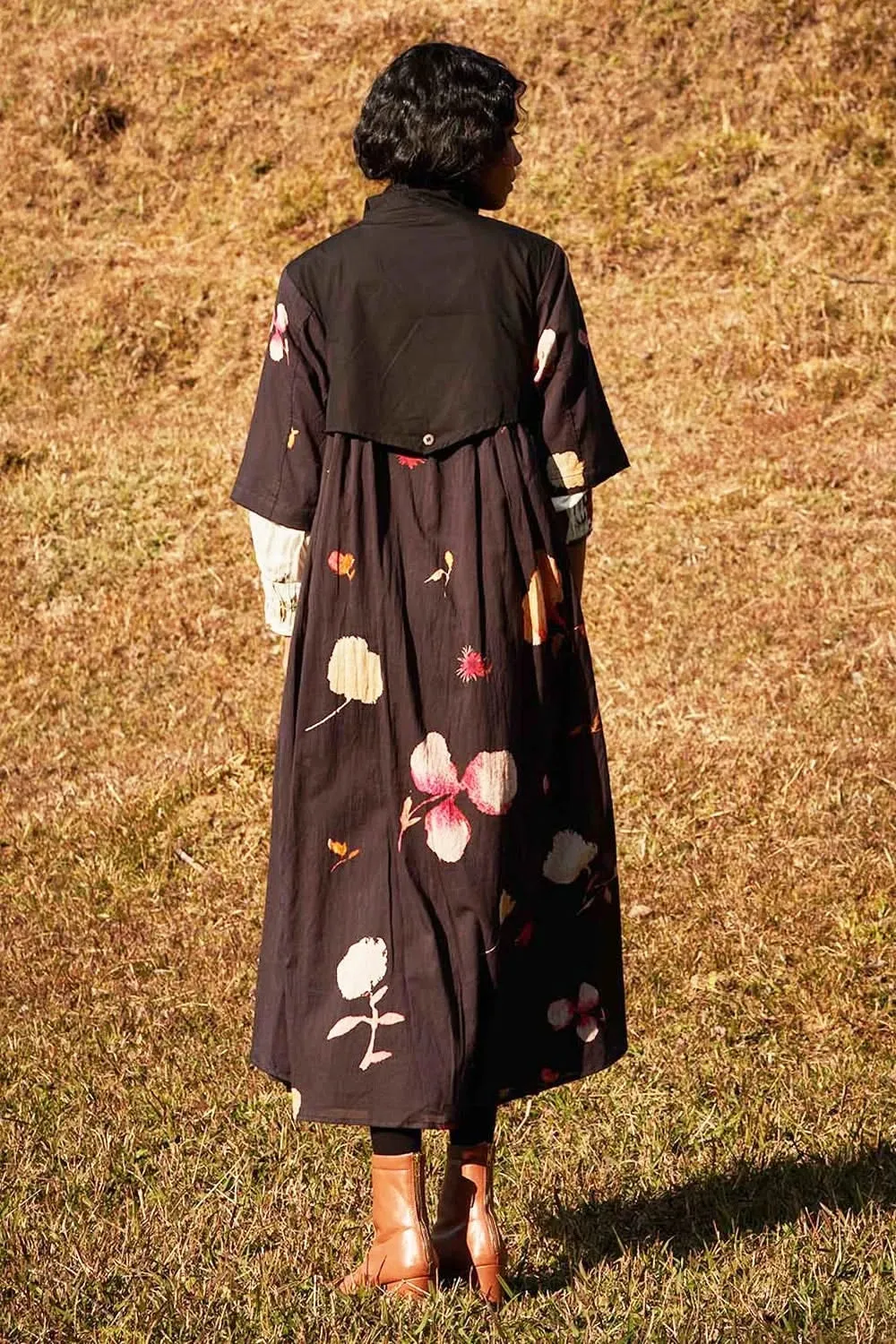 Floral Storm Trench Coat