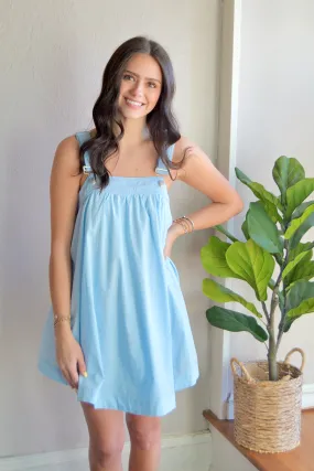 Flowy overall mini dress