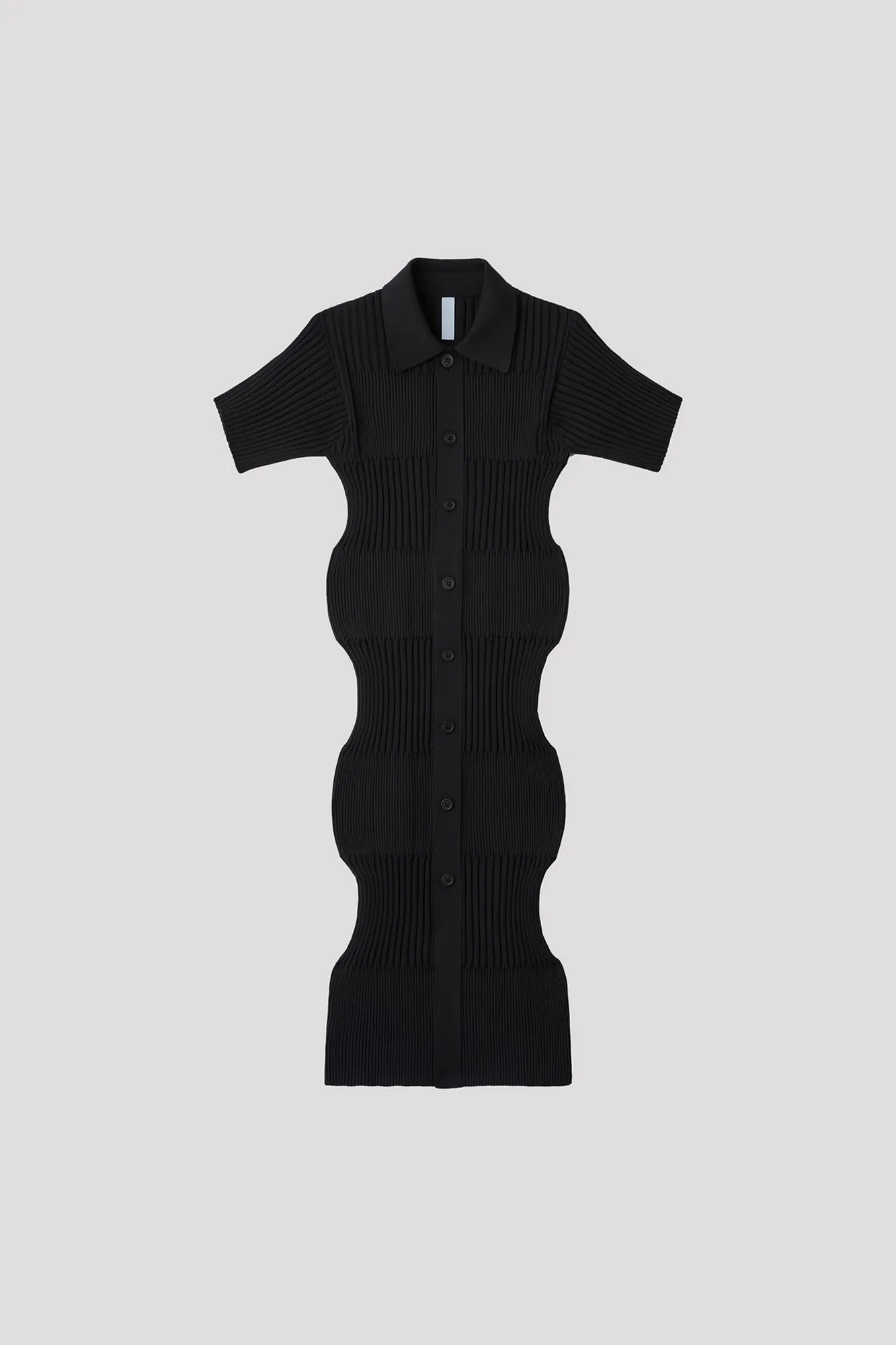 FLUTED SHORT SLEEVE SHIRT DRESS
