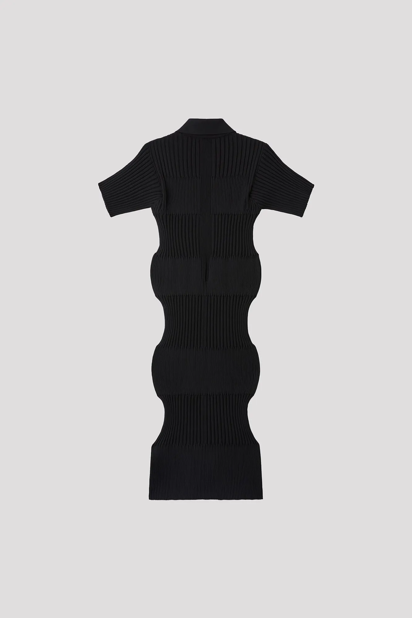 FLUTED SHORT SLEEVE SHIRT DRESS