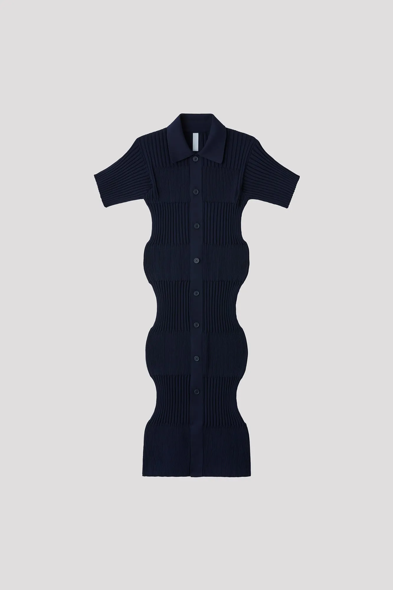 FLUTED SHORT SLEEVE SHIRT DRESS