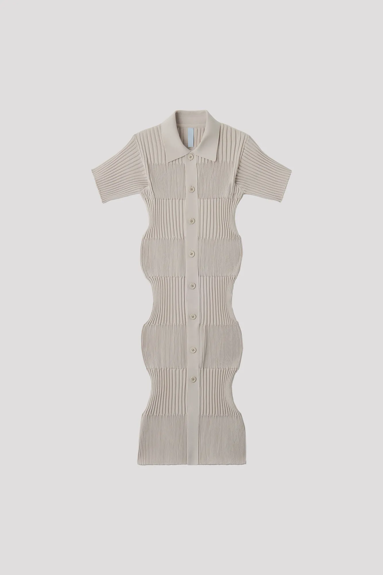 FLUTED SHORT SLEEVE SHIRT DRESS