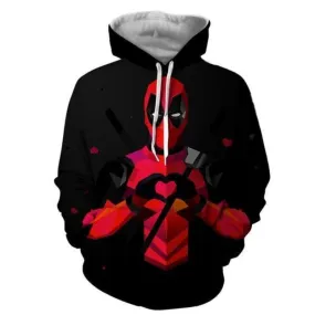Funny Heart Deadpool Hoodie