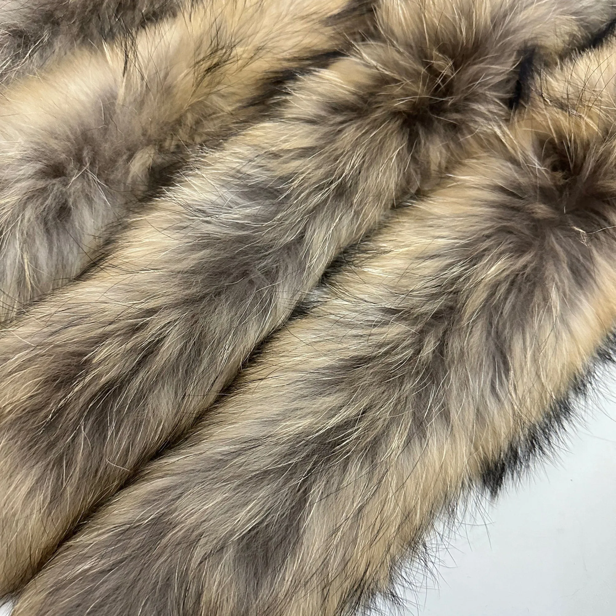 Fur Raccoon for Hood Edge Fringe Collar Trim womens and mens