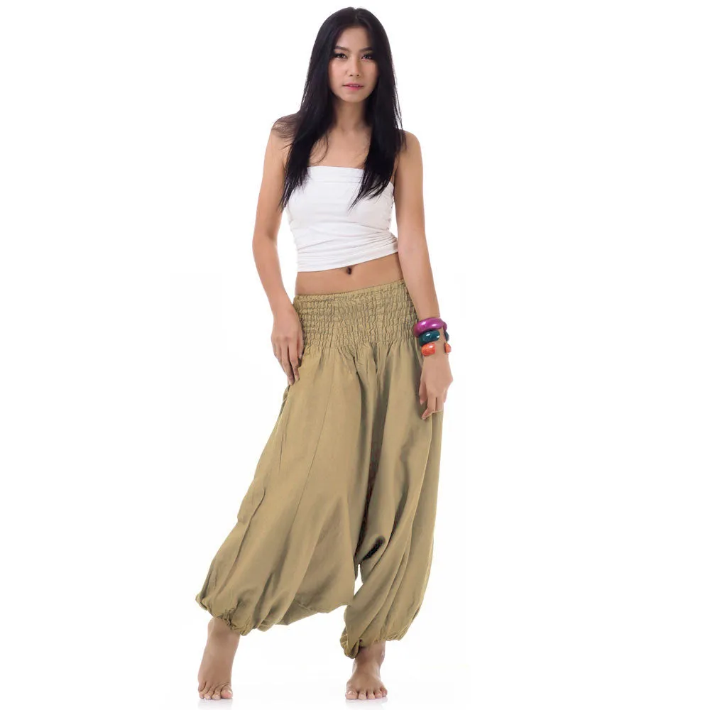 Golden Sands Women's 2-in-1 Jumpsuit Harem Pants