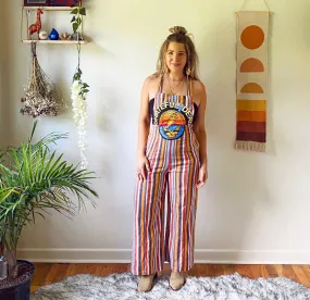 Grateful Dead Striped Overall Style Jumpsuit