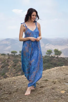 Gypsy Jumpsuit in Moorea Blue Bamboo Tie Dye