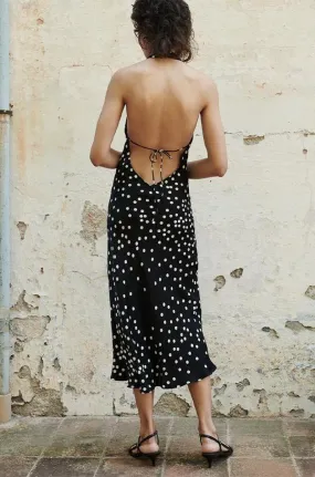 Halter Dress Broken Dot
