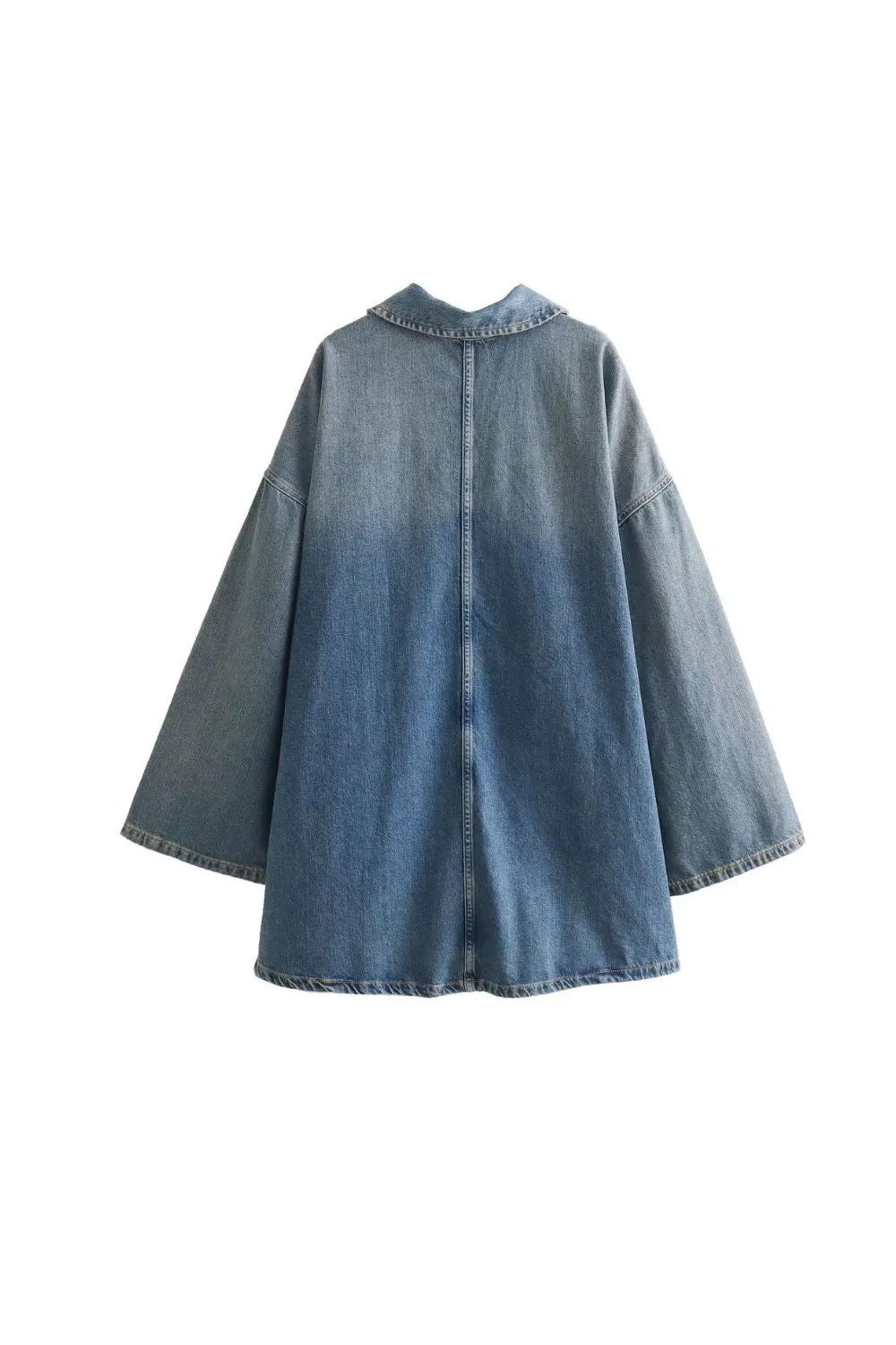 'Hazel' Loose-fitting Denim Shirt Dress