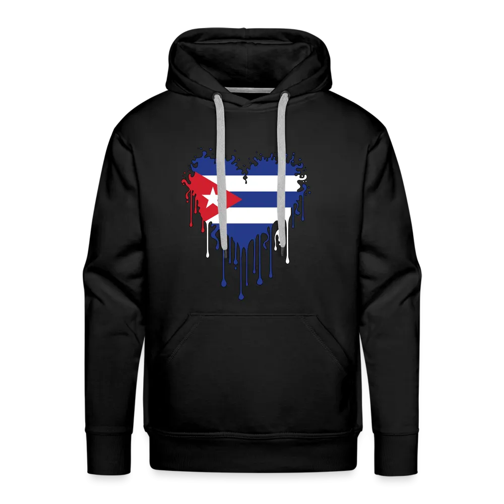 Heart of Cuba Flag Men’s Premium Hoodie