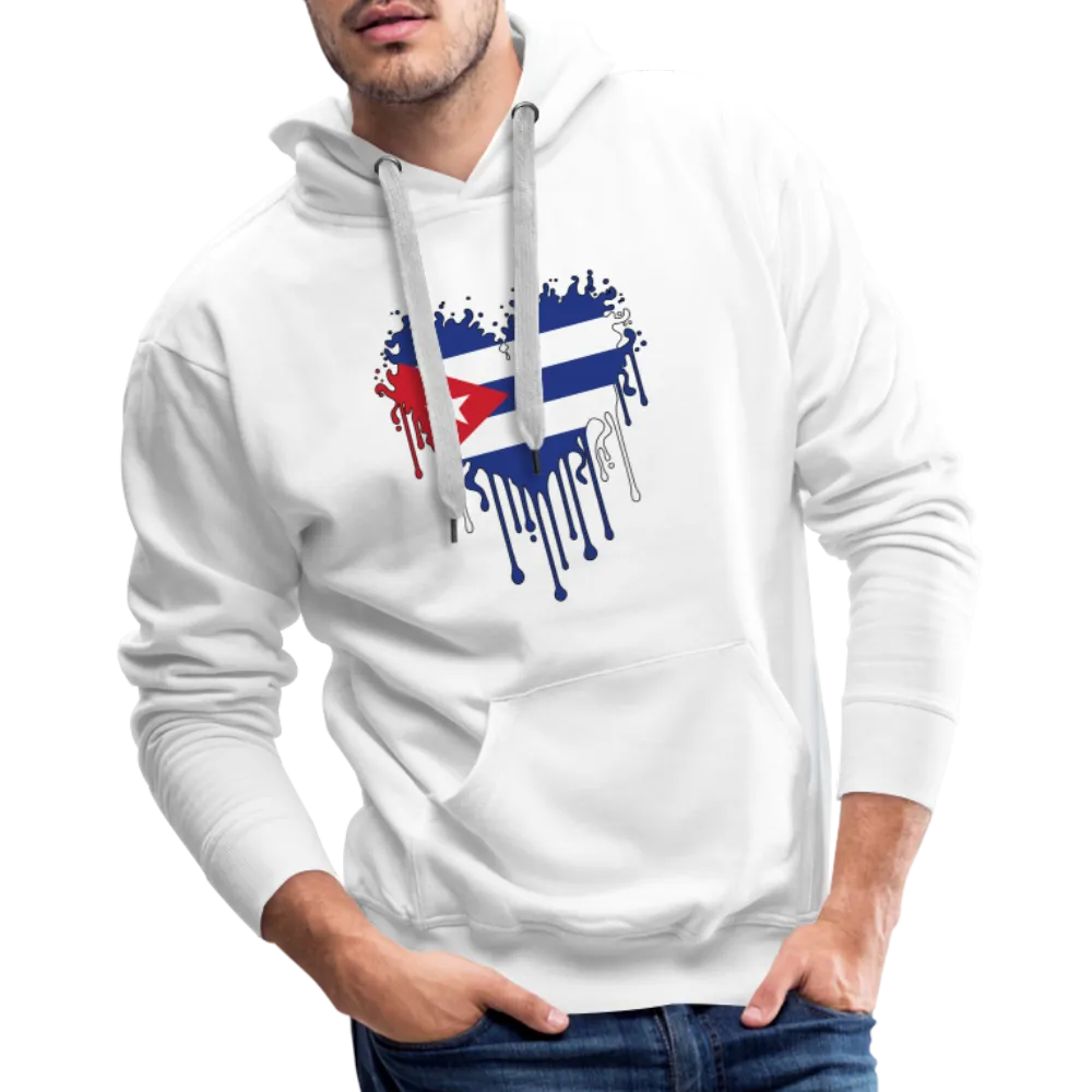 Heart of Cuba Flag Men’s Premium Hoodie