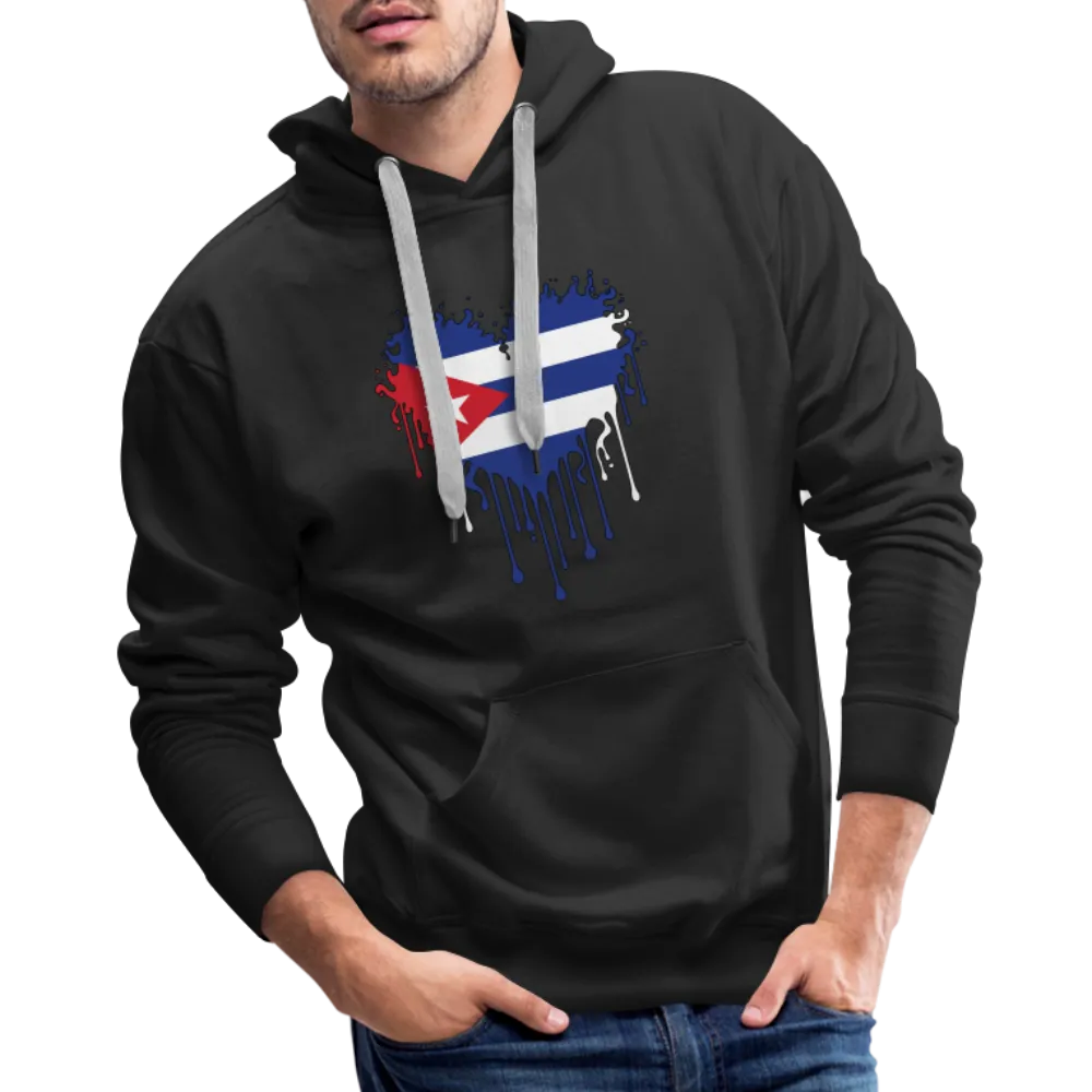 Heart of Cuba Flag Men’s Premium Hoodie