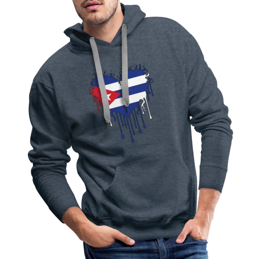 Heart of Cuba Flag Men’s Premium Hoodie
