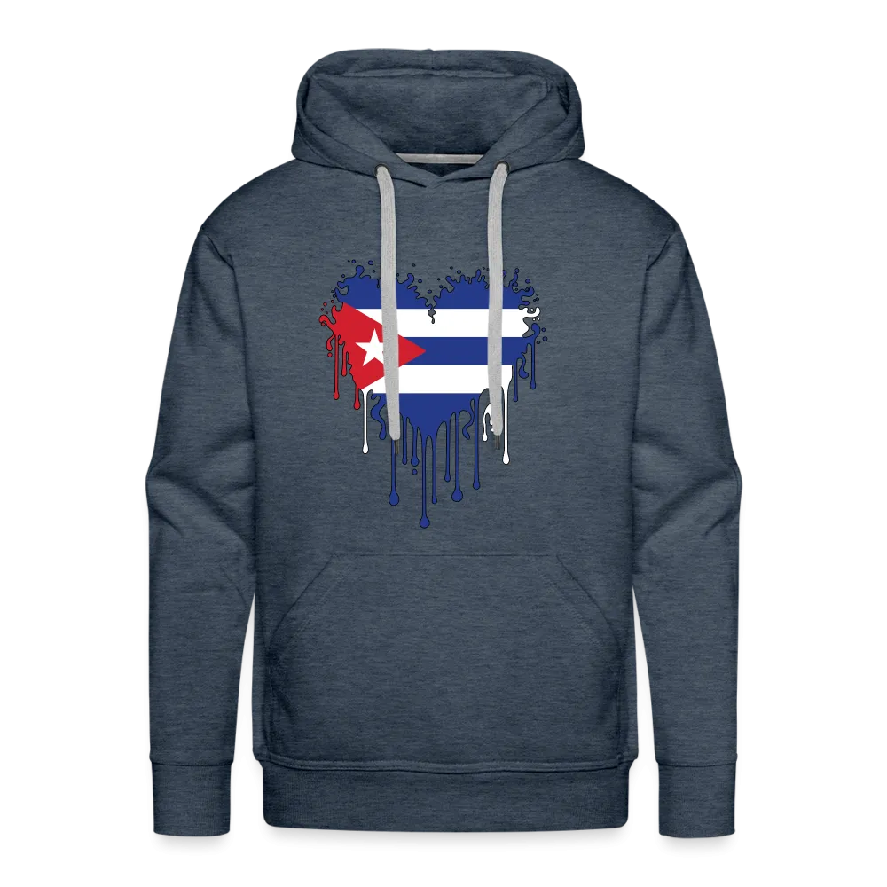 Heart of Cuba Flag Men’s Premium Hoodie