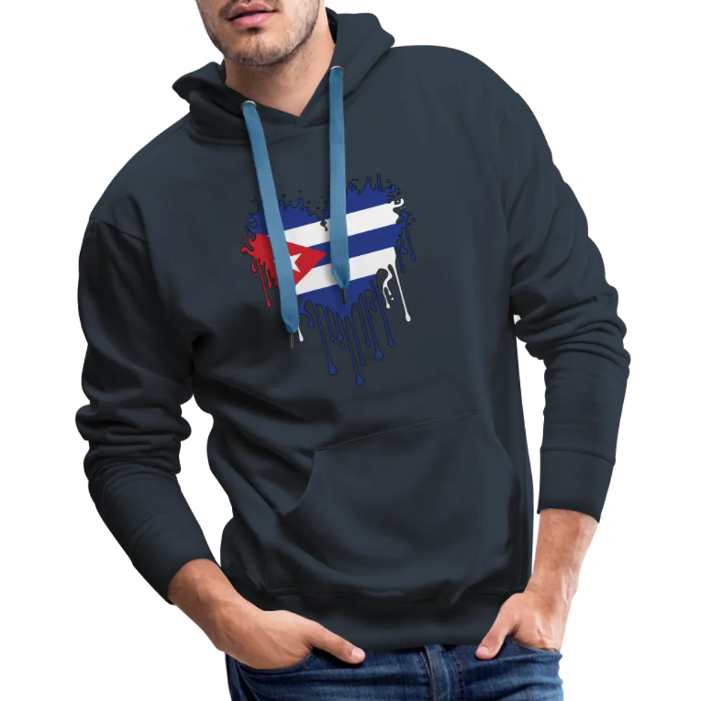 Heart of Cuba Flag Men’s Premium Hoodie