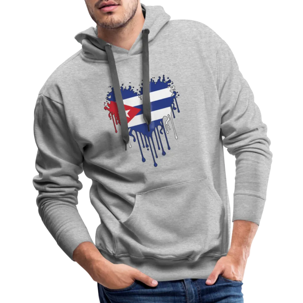 Heart of Cuba Flag Men’s Premium Hoodie