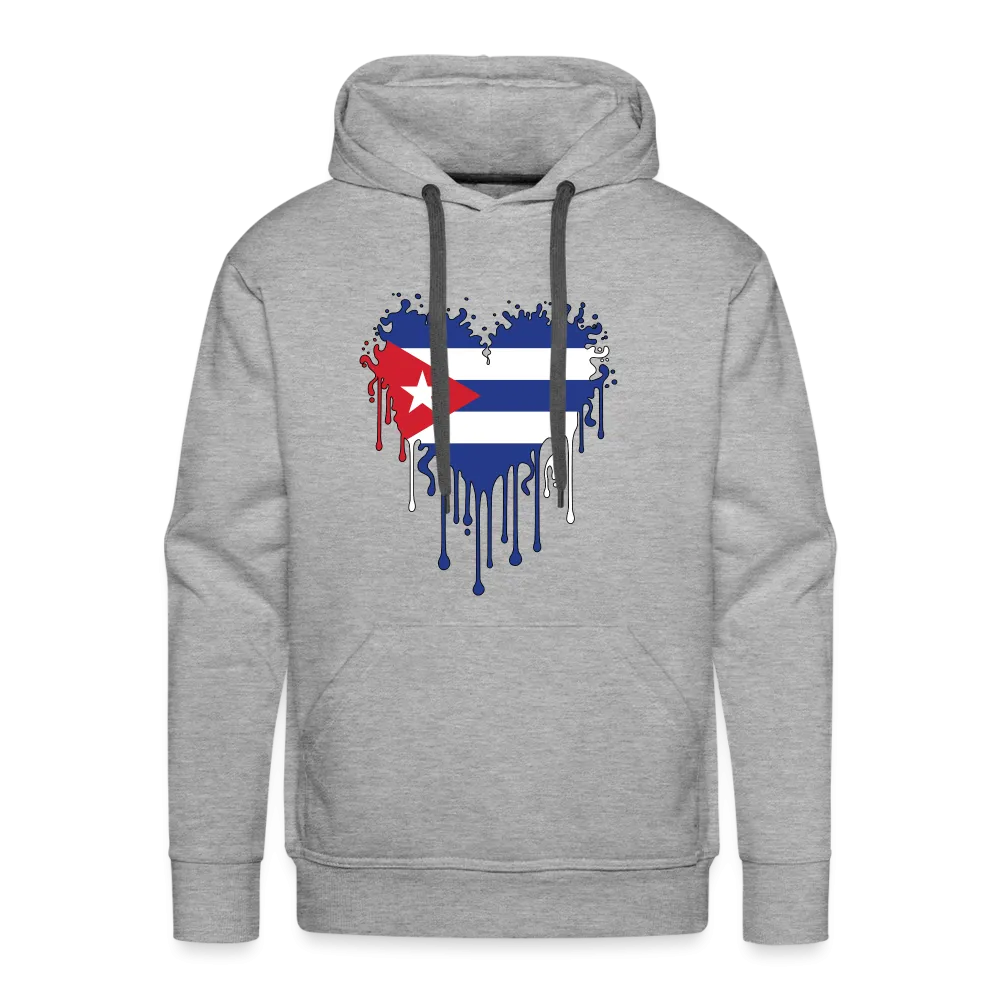 Heart of Cuba Flag Men’s Premium Hoodie