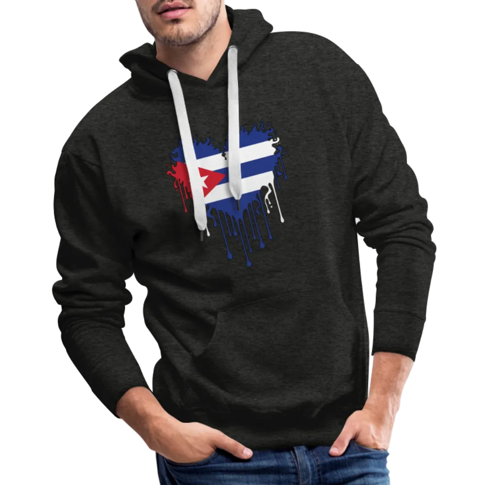 Heart of Cuba Flag Men’s Premium Hoodie