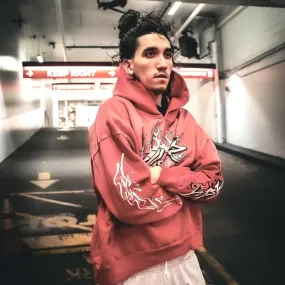 Hellstar Hoodie Retro Distressed Graffiti Fleece-lined