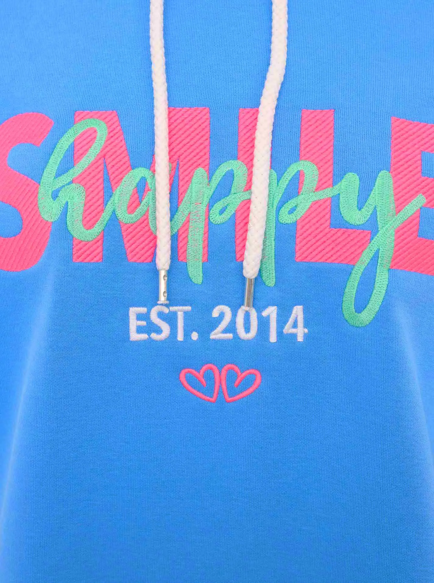 Hoodie SMILE HAPPY blau