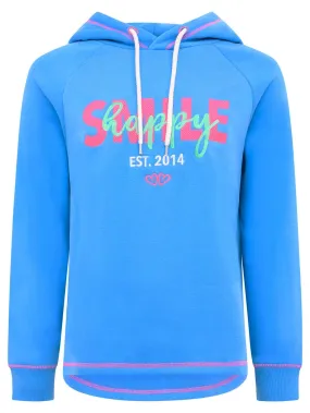 Hoodie SMILE HAPPY blau