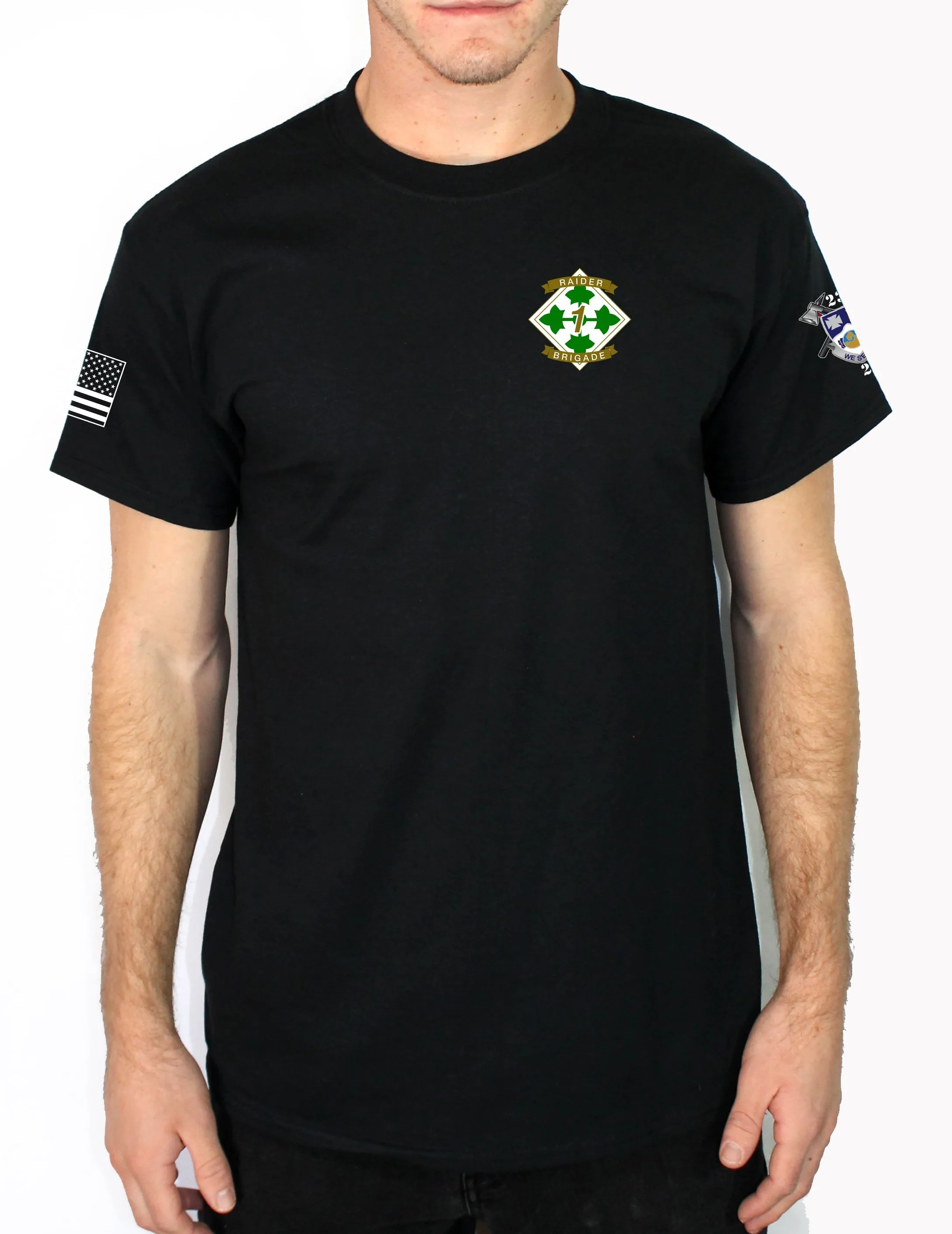 Huron Co 50-50 Blend Black Unisex PT Short Sleeve Shirt. Approved for PT