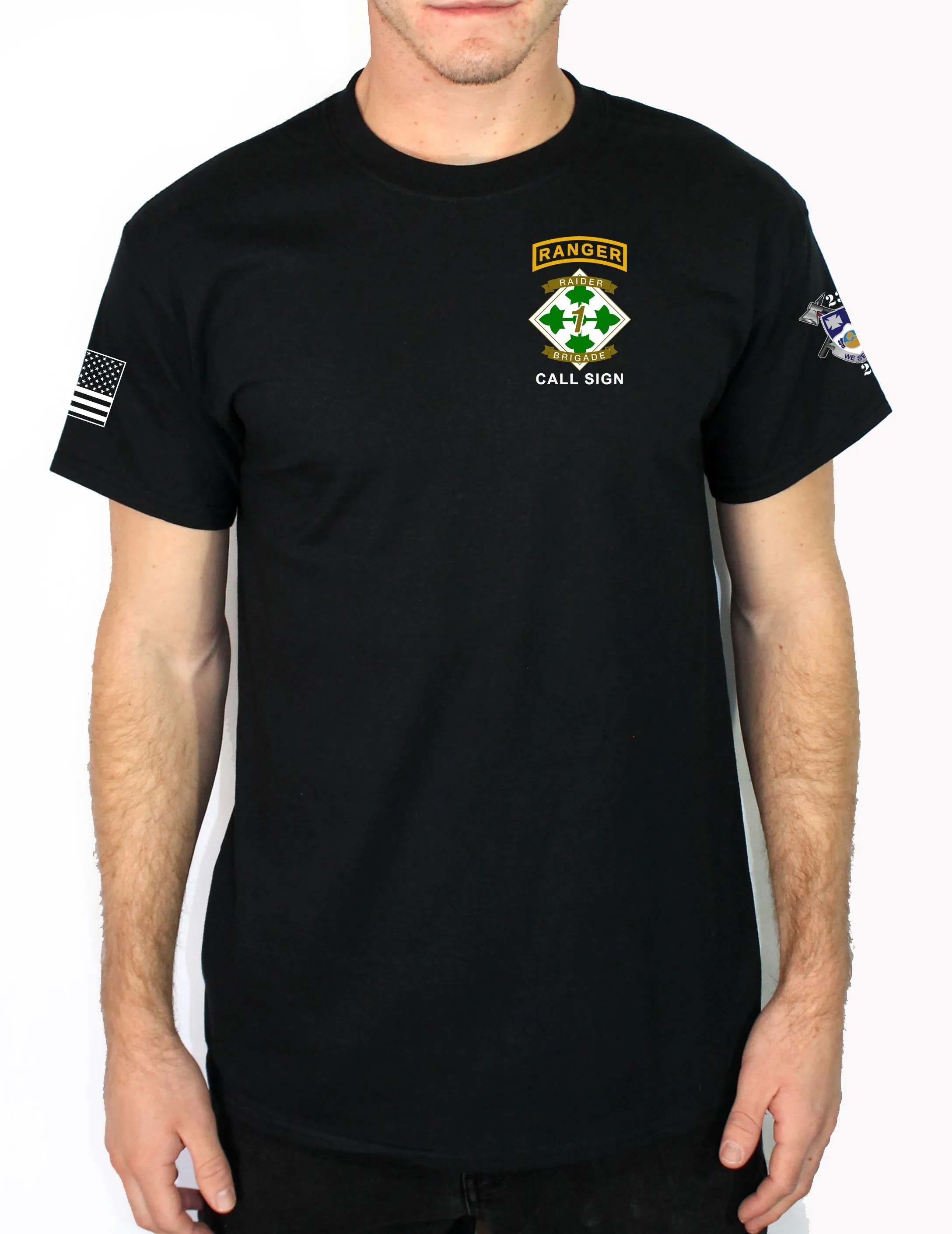 Huron Co 50-50 Blend Black Unisex PT Short Sleeve Shirt. Approved for PT