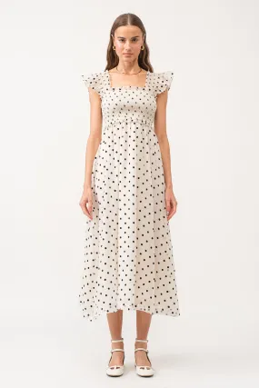 Jacquelyn Off White Midi Dress