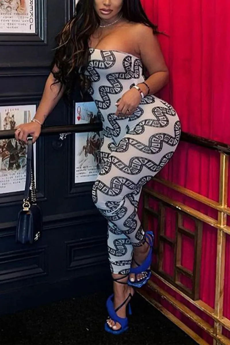 JC180 Sleeveless Graphic Jumpsuits