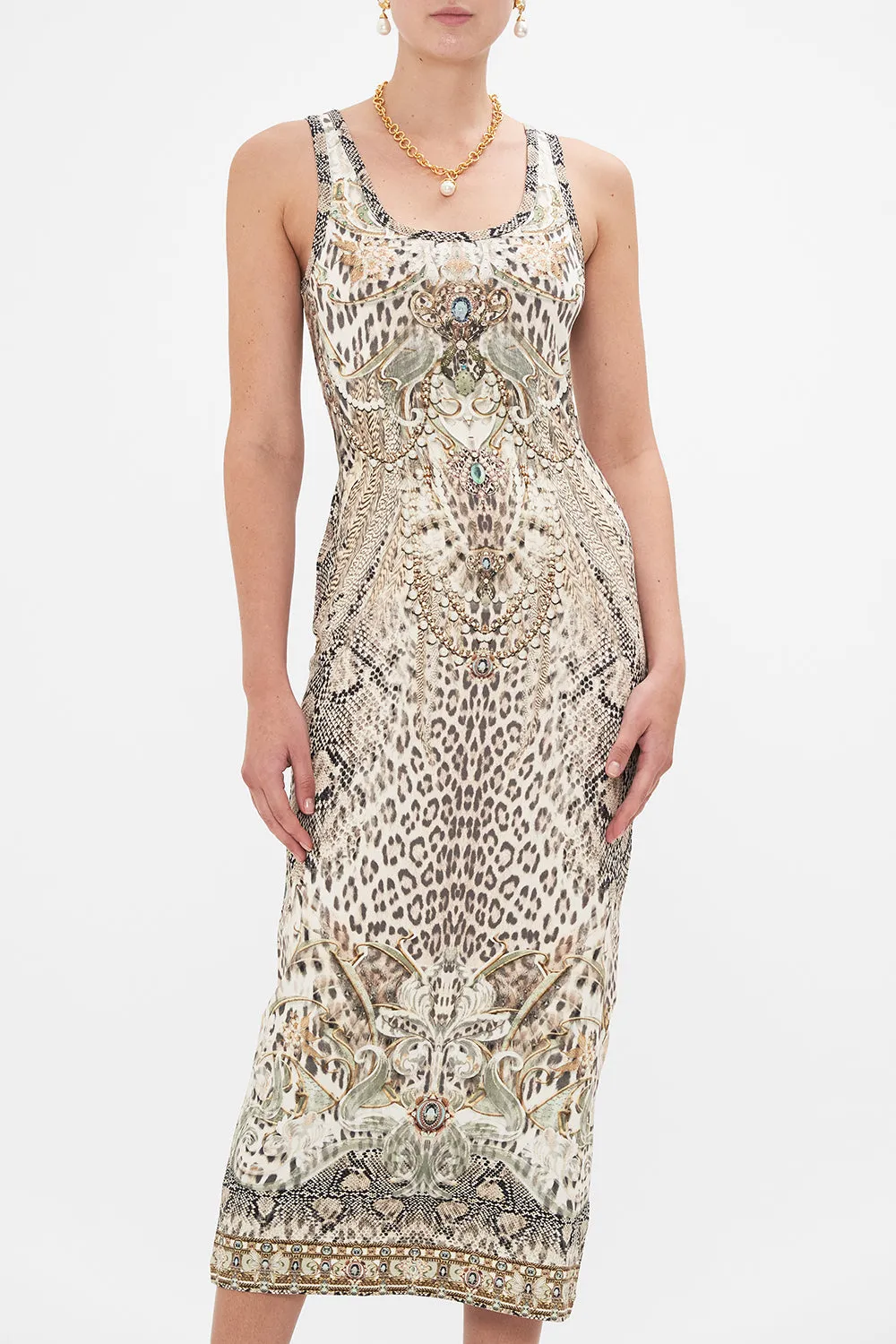 JERSEY SCOOP NECK TANK DRESS LOOKING GLASS HOUSES