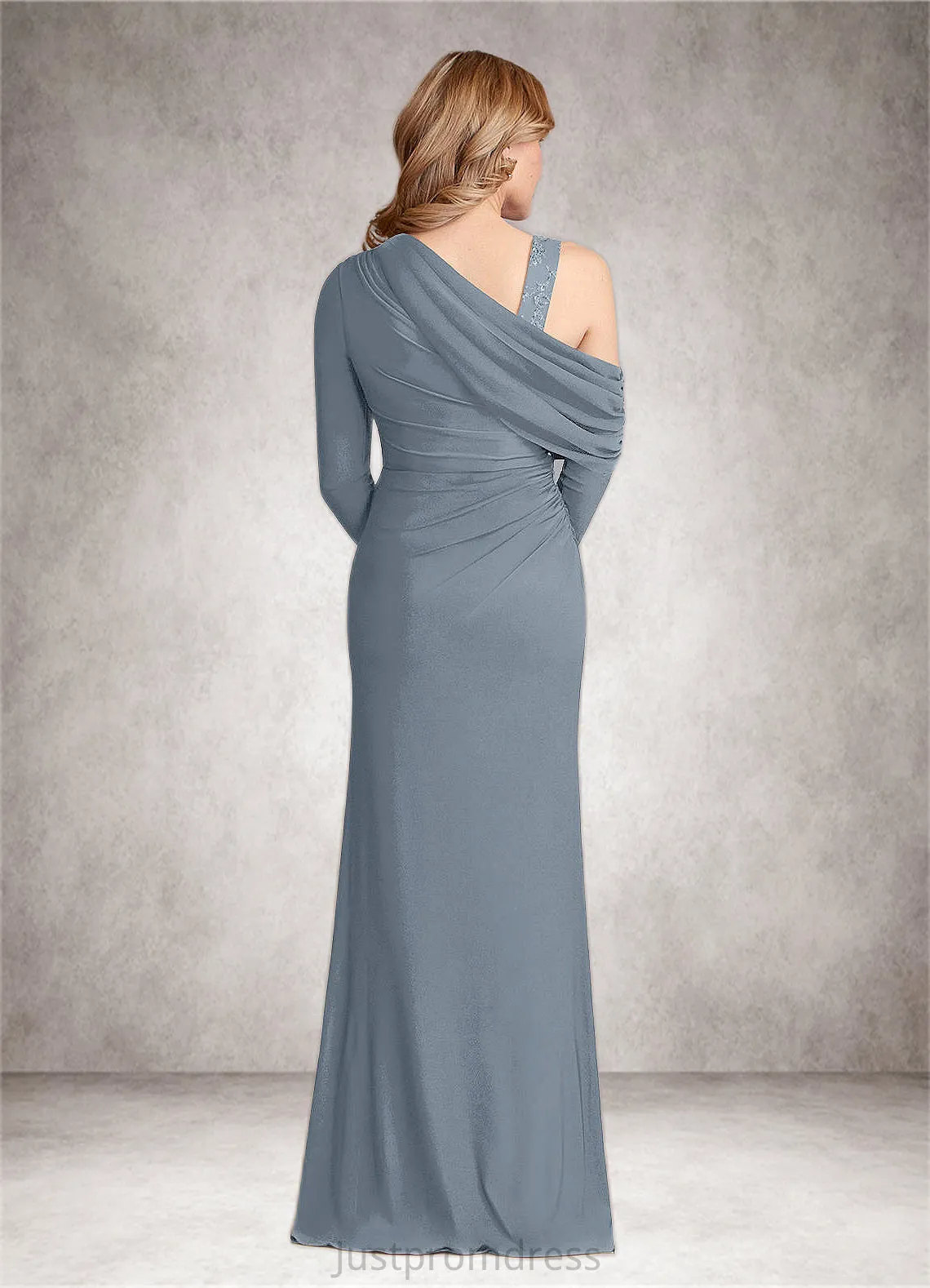 Kaleigh Sheath Lace Luxe Knit Floor-Length Dress HHP0022691