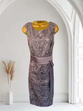 Kaliko Grey Tapework Sleeveless Occasion Dress UK 16  US 12 EU 44