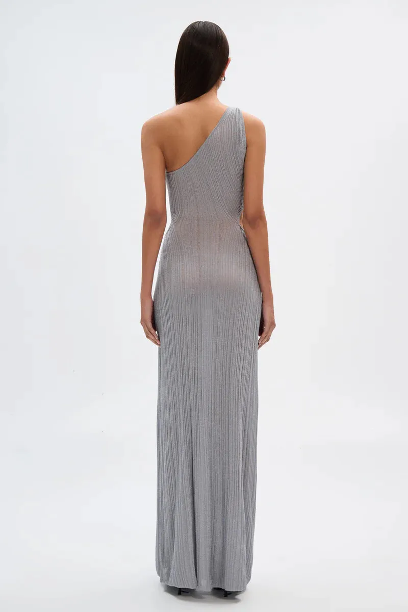 KRISTIN KNIT DRESS SILVER