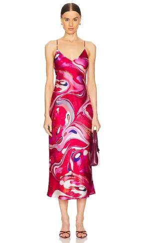 L'AGENCE Seridie Slip Dress in Pink