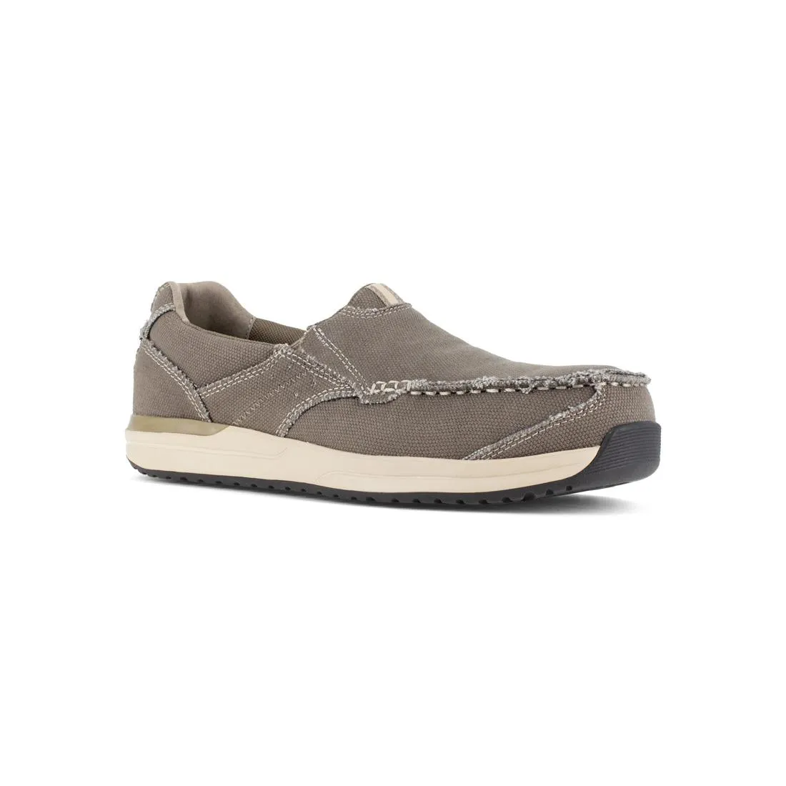Langdon Composite-Toe Slip On Work Shoe Brown/Green
