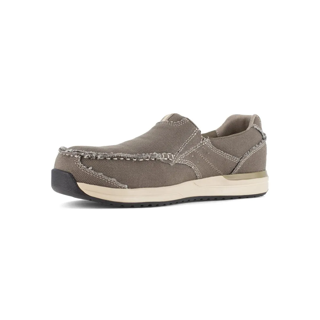 Langdon Composite-Toe Slip On Work Shoe Brown/Green